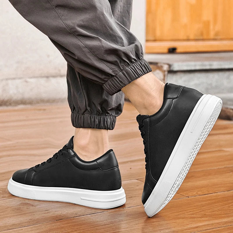 Baskets pour homme, chaussures rehaussantes, semelles rehaussantes, talons hauts de 6 à 10 cm, chaussures en cuir, chaussures de sport, chaussures pour homme