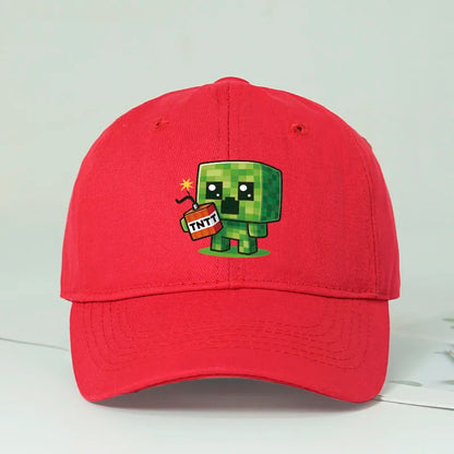 1 Creeper Pattern Baseball Cap | Unisex Hip-Hop Cap, lightweight and form-fitting, perfect for travel and casual wear year-round