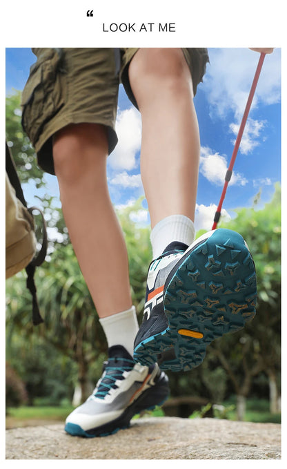 Sapatilhas de corrida para homem primavera e verão — calçado outdoor para caminhada, sapatilhas de trail resistentes ao desgaste com fecho BOA, respiráveis, estilo desportivo e casual