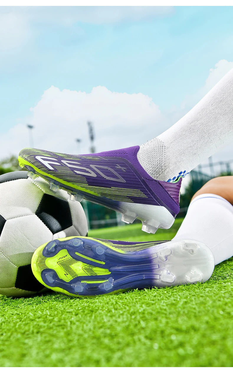 New Men's Soccer Shoes Futsal Football Boots Sneakers Match Grass Cleats High-Quality Non-Slip Indoor Hot-Selling High-Top Outdoor