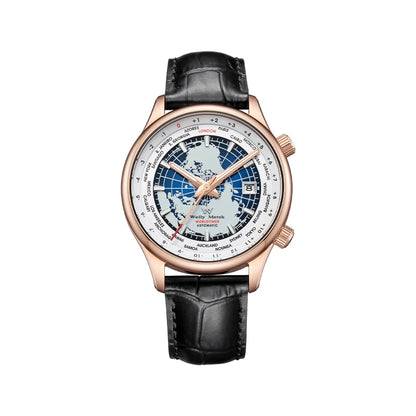 WM Watch Automatic Mechanical Men Watches High Quality Sapphire World Time Original Recognized Brand Welly Merck Watch Man WM057