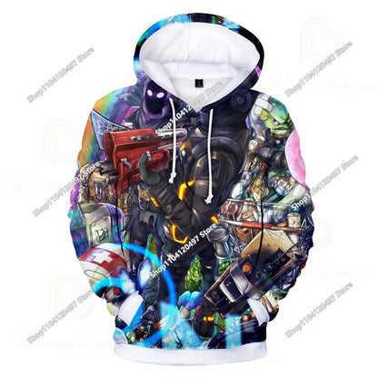 Game Fortnite Hoodies Teenager Boys Hoodie Kids Sweatshirts Cartoon Leisure Outerwear Children Cosplay Pullovers Streetwear Gift