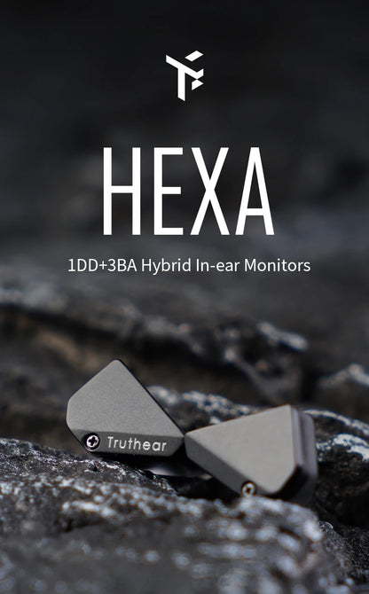 Truthear HEXA 1DD+3BA Hybrid-Kabelkopfhörer – High-Fidelity-In-Ear-Monitor-IEM-Ohrhörer mit 0.78 2Pin versilbertem Kabel
