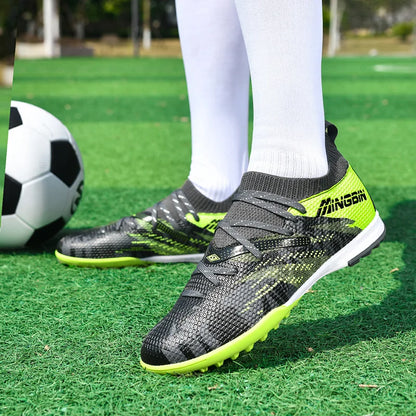 Botas de fútbol de césped profesionales para hombre, botines de fútbol con malla transpirable, zapatillas de fútbol juveniles antideslizantes, sneakers masculinas Society Chuteira