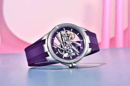 Herrenuhr von PAGANI DESIGN – Mechanisches Luxusuhrwerk mit Automatikaufzug, „Skelett“-Ausführung (mit offenem Herz), ausgestattet mit einem Tourbillon, Saphirglas mit Antireflexbeschichtung, wasserdicht und leuchtend.