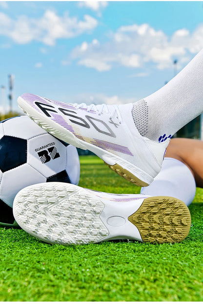 New Men's Soccer Shoes Futsal Football Boots Sneakers Match Grass Cleats High-Quality Non-Slip Indoor Hot-Selling High-Top Outdoor
