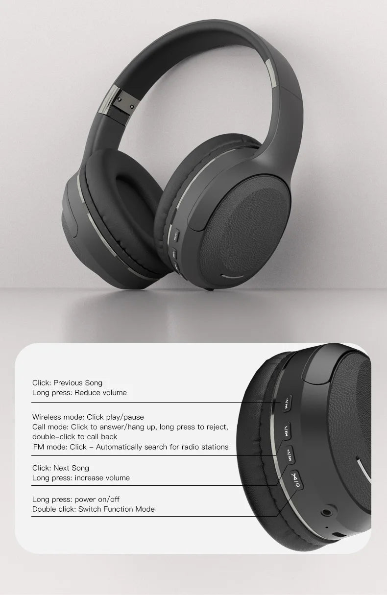 Wireless TV Headphones Bluetooth 5.0 USB Adaptor Stereo Headset Foldable Helmet Earbuds with Mic for Samsung  TV PC Music