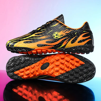 Chaussures de football pour enfants TF Turf, bottes de football respirantes, légères, antidérapantes, pour garçons et filles, chaussures de football pour entraînement en extérieur.