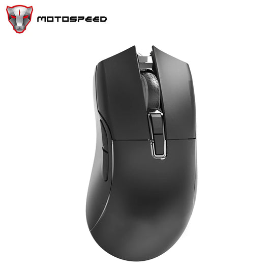 Ratón gaming inalámbrico Motospeed Darmoshark N3 Pro Bluetooth, doble 8K, trimodo, recargable, PAW3395, 64g, ergonómico para gamers