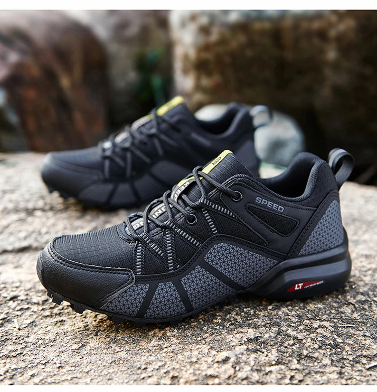 Herenwandelschoenen voor alle terreinen – outdoor sportschoenen van ademend mesh, antislip en slijtvast, voor wandelen en fietsen outdoor