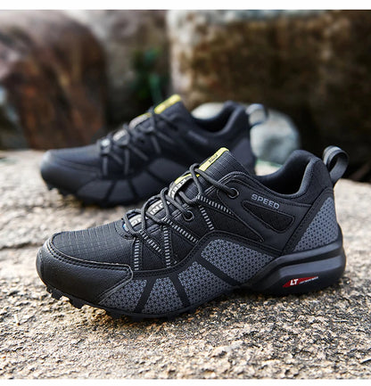 Herenwandelschoenen voor alle terreinen – outdoor sportschoenen van ademend mesh, antislip en slijtvast, voor wandelen en fietsen outdoor