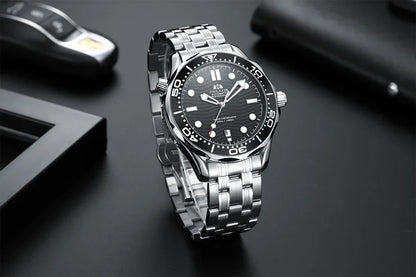 Automatic Mens Watch Mechanical Self Wind Movement Stainless Steel Casual Yellow Gold Silver Blue Master Wave Fashion Watches