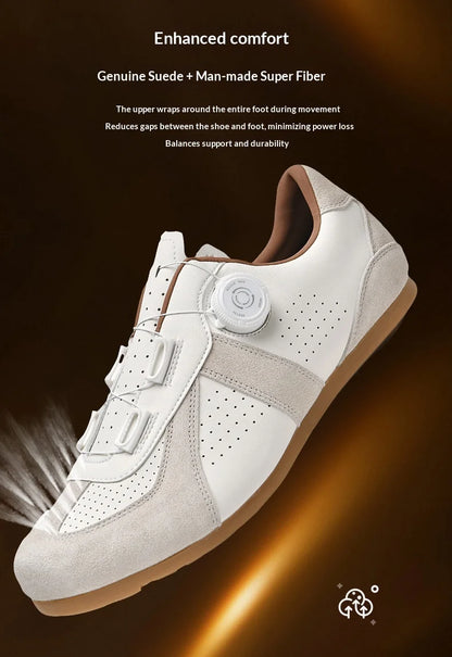 Women's Non-Lock Mountain Bike Shoes, No Cleats, Road Cycling RB Speed Rubber Sole Shoes, Men's Rubber Sole Cycling Shoes