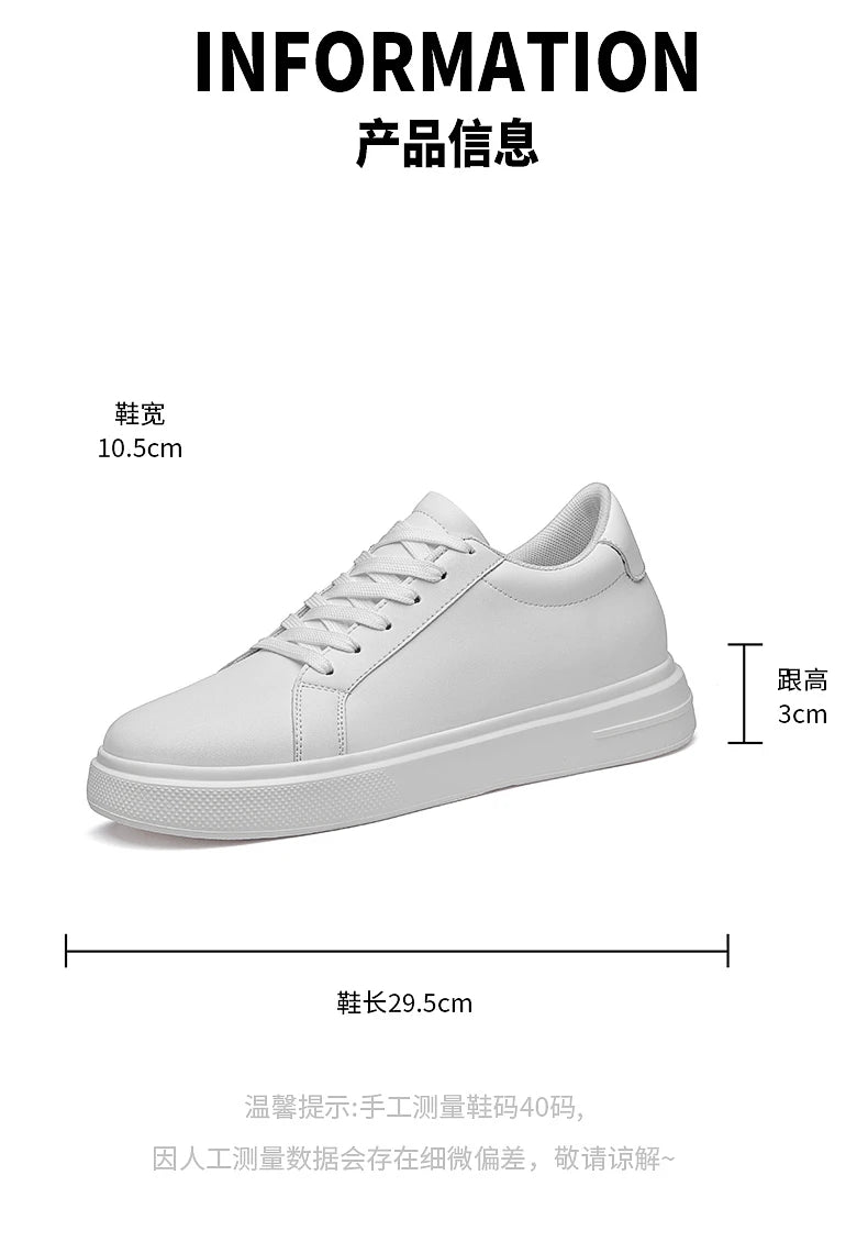 Baskets pour homme, chaussures rehaussantes, semelles rehaussantes, talons hauts de 6 à 10 cm, chaussures en cuir, chaussures de sport, chaussures pour homme