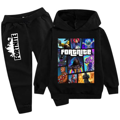 2026 Neuer Fortnite-Game-Print Freizeitanzug für Kinder, Cartoon-Langarmanzug für Herbst/Winter, neuer Teenager-Anzug