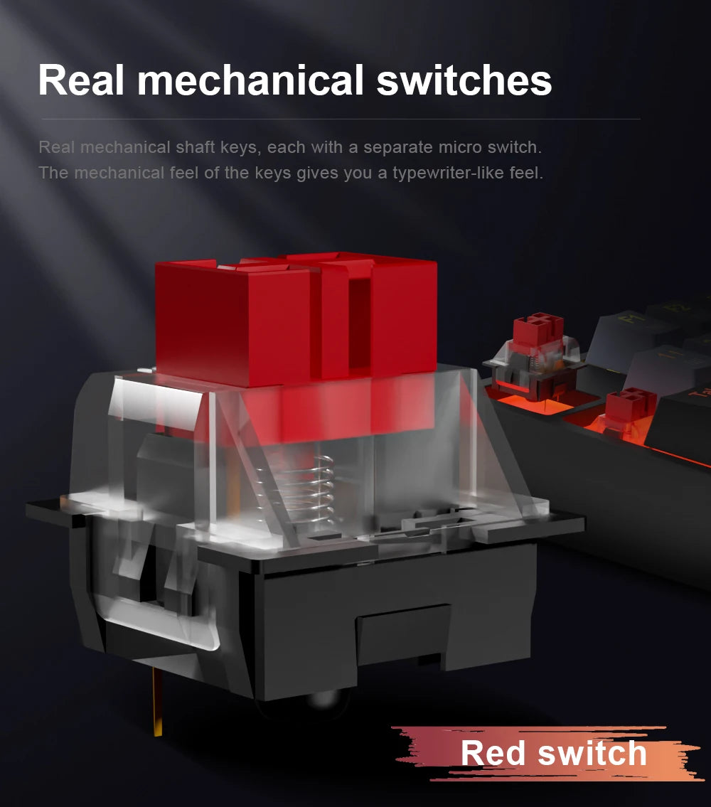 E-YOOSO Z14 RGB USB Mechanical Gaming Wired Keyboard Red Switch 104 Key Russian Brazilian Portuguese Gamer for Computer laptop