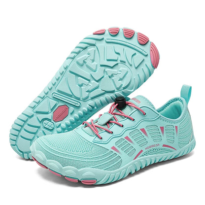 HOBIBEAR Wide Toe Barefoot Sneaker Unisex Non Slip Outdoor Athletic Shoes Elastic Band Beach Sneakers
