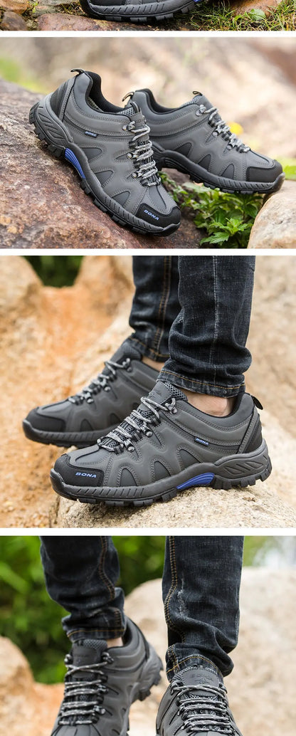 BONA Novedad Estilo Clásico Zapatillas de Senderismo para Hombre con Cordones Zapatillas Deportivas para Hombre Outdoor Jogging Trekking
