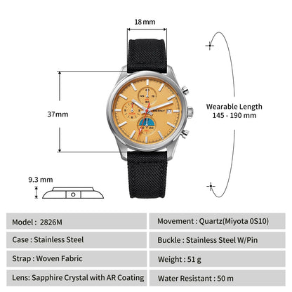 BERNY Chronograph Quartz Men Watch Luminous Miyota OS10 Top Luxury AR Coated Sapphire 5ATM Waterproof 2026 Sports Men’s Watches