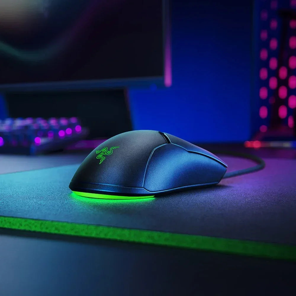 Razer nytårsgave Thunder Snake Viper Mini kablet e-sport-gamingmus til computer og laptop med RGB-lys, til små hænder