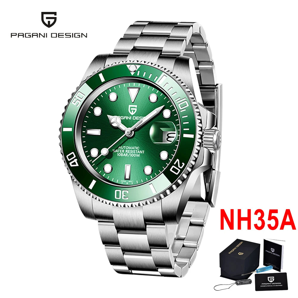 PAGANI DESIGN 2026 New Men's Watches Top Luxury Gold Automatic Mechanical Wrist Watch Men Stainless Steel Waterproof Men Watch
