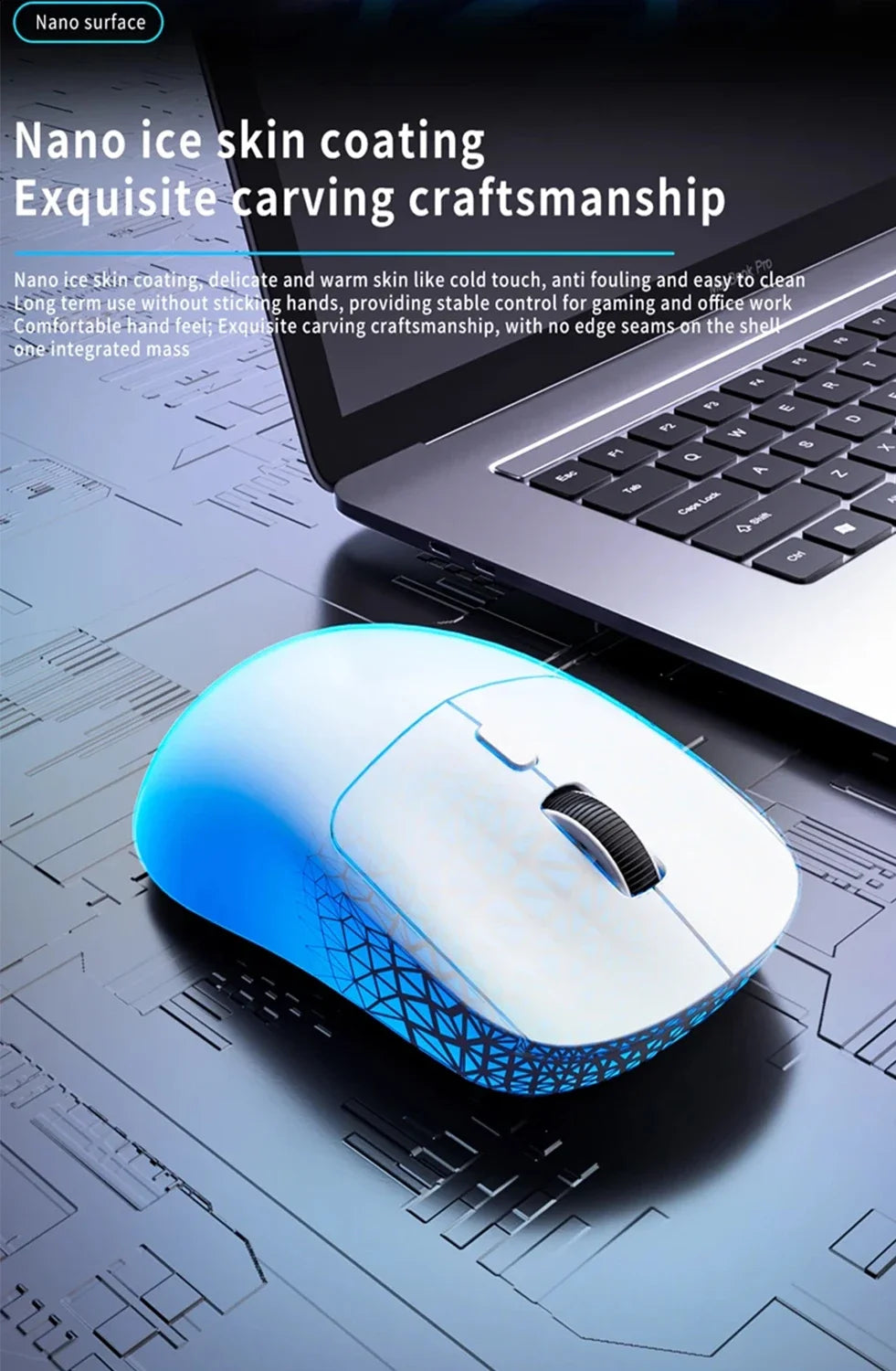 High Quality Rechargeable Wireless Mice Support Bluetooth/2.4G Gaming Mouse High Precision Silent Gamer Mice for iPad Computer