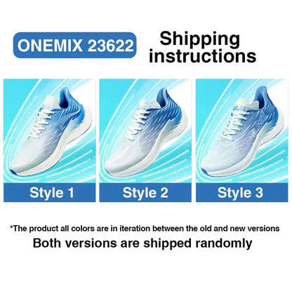 Onemix Wind Wings : chaussures de course respirantes pour hommes, marathon, sport et loisirs ; chaussures de sport légères pour femmes ; corde à sauter d'extérieur pour hommes