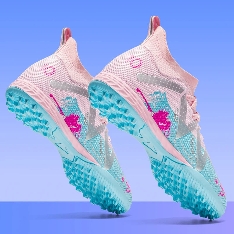 Chaussures de football professionnelles TF Broken Nail pour adolescents, chaussures de training montantes d'aspect robuste, pour adultes, pour l'extérieur, antidérapantes