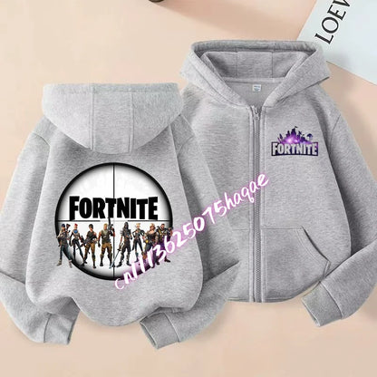 New Fortnites Child Zip-up Hoodie Cartoon Anime Hoodies Casual Breathable Kids Boys Coat Jackets 2026 Spring Children Clothing