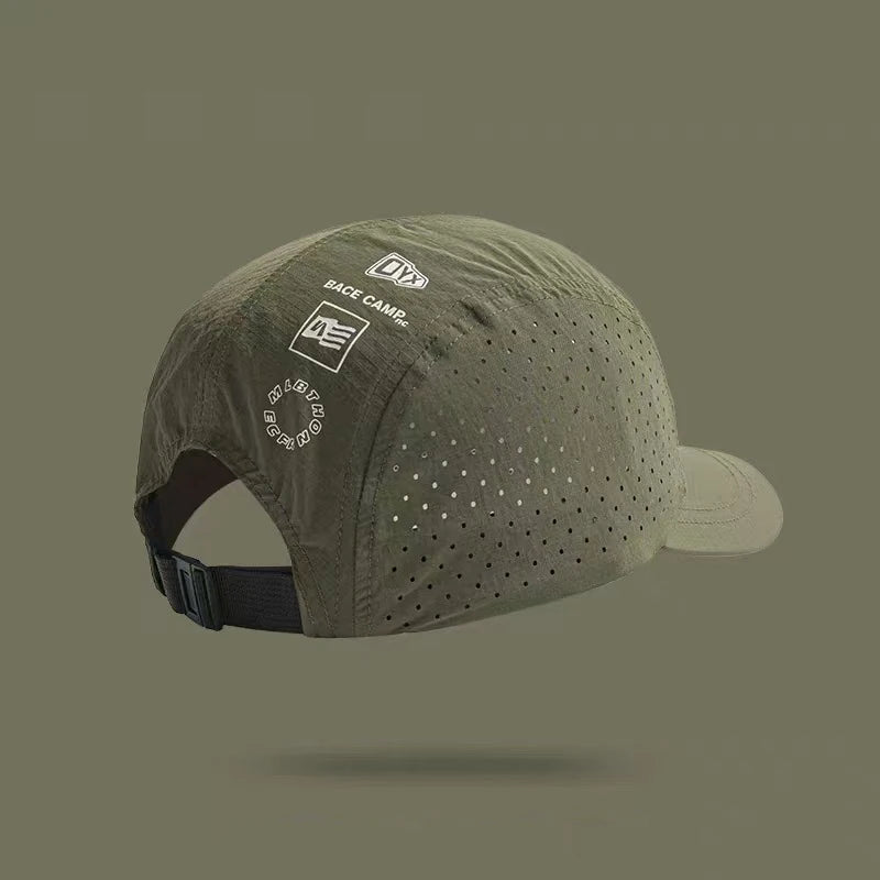 Summer lightweight cool and comfortable double-sided breathable mesh printed letter pattern quick-drying baseball cap