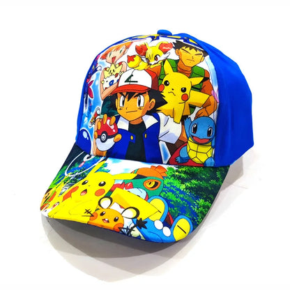 Kreslená bejzbalová čiapka s motívom Pokémona, čiapka s Pikachuom, nastaviteľná, Pokemon Cosplay, Hip Hop, pre deti, dievčatá, chlapcov, anime postavičky, hračky, darčeky pre deti
