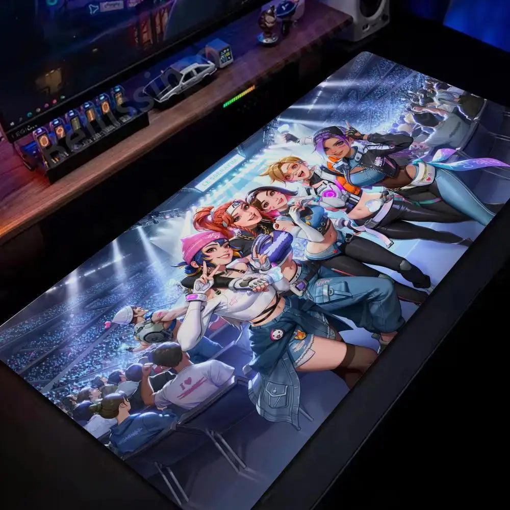 Large Overwatch PC Gamer Cabinet Mouse Pad Cute Pink Keyboard Expansion Pad Laptop Gaming Accessories Desk Mat Kawaii HD Carpet