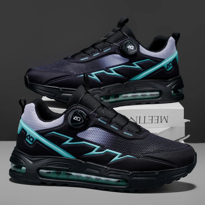 Sapatilhas de corrida para homem primavera e verão — calçado outdoor para caminhada, sapatilhas de trail resistentes ao desgaste com fecho BOA, respiráveis, estilo desportivo e casual