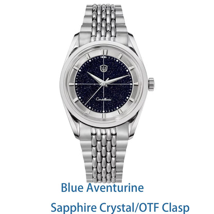 Watchdives WD1954 Arctic Classic 36mm Watch VH31Sweep Second Movement 316L Stainless Steel Watches Sapphire Crystal Luminova