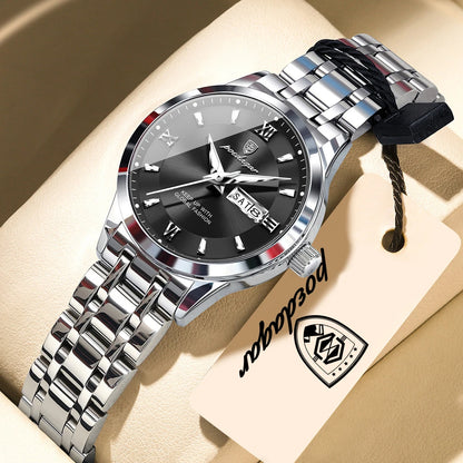 POEDAGAR Luxury Elegant Woman's Watches Luminous Waterproof Stainless Steel Ladies Wristwatch Quartz Week Date Women Watch Reloj