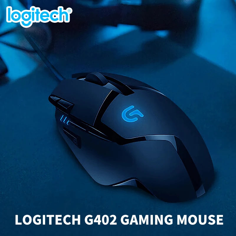 Logitech (G) G402 ratón gaming con cable para e-sports, ratón mecánico con programación de macros, CSGO, Eating Chicken, competitivo para ordenador