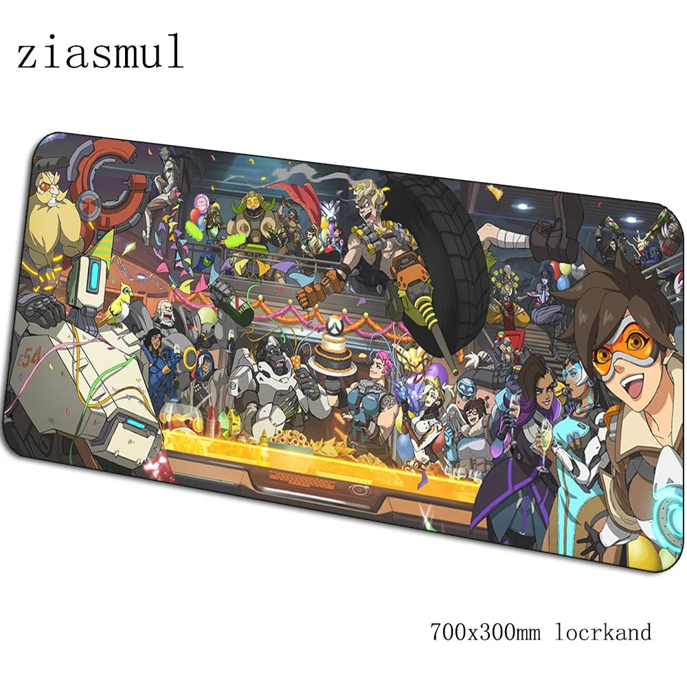 Overwatch-hiirimatto pelaajalle, upea 70x30cm gaming-hiirimatto PC:lle, kannettavalle ja työpöydälle, pelihiirimatto, esteettinen pelaajamatto, gamepad
