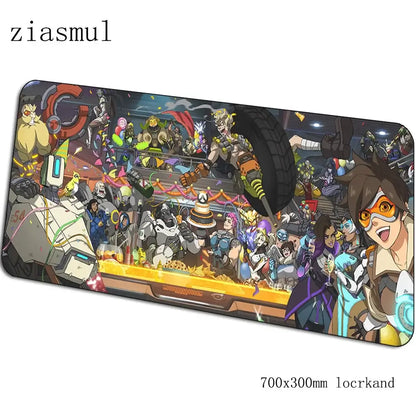 Overwatch-hiirimatto pelaajalle, upea 70x30cm gaming-hiirimatto PC:lle, kannettavalle ja työpöydälle, pelihiirimatto, esteettinen pelaajamatto, gamepad