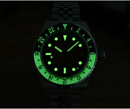 San Martin 2025 Men's Watches Retro NH34 GMT Sandwich Dial 40mm Bidirectional Sapphire Bezel Luxury Sports Watch 20Bar SN0134