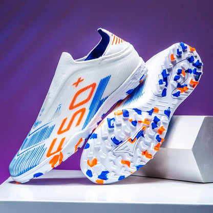 Nouvelles chaussures de football pour hommes, crampons, baskets légères de haute qualité, pour l'entraînement sur gazon, bottes de football très vendues, antidérapantes, mi-hautes, pour l'extérieur.