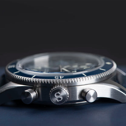 Sugess Pilot Watch Handwind Chronograph Mechanical Wristwatches Luminous Skeleton Men Watches Crystal Sapphire Leather New 2022