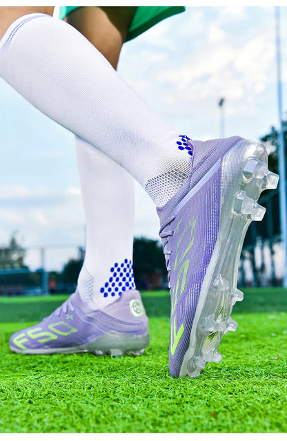 New Men's Soccer Shoes Futsal Football Boots Sneakers Match Grass Cleats High-Quality Non-Slip Indoor Hot-Selling High-Top Outdoor