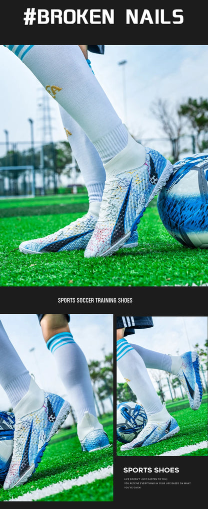 Men's Soccer Shoes Kids Football Boots Women Professional Soccer Cleats Antiskid Chaussure TF/FG Outdoor Athletic Football Shoes