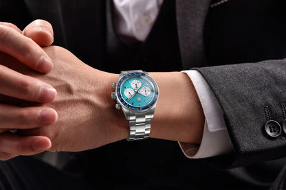 Pánské hodinky Rolls Timi Panda – křemenný chronograf, luxusní model, safírové sklo s antireflexní úpravou, vodotěsné, sportovní styl