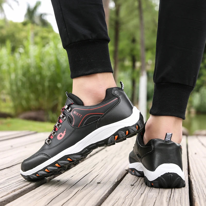 Chaussures décontractées pour hommes, baskets d'été respirantes pour la randonnée et la marche, baskets d'extérieur ultralégères en cuir à enfiler pour l'escalade et le trekking 2026