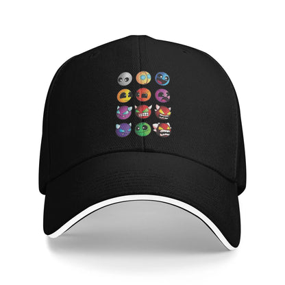 Geometria Kocka Gaming Dash Baseballová čiapka Hip Hop Sandwichové čiapky Unisex Nastaviteľná čiapka typu „dad hat“ Šport