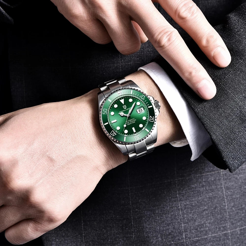 New PAGANI DESIGN Diving Automatic Mechanical Watch Luxury Sports Waterproof Watch Stainless Steel Sapphire Luminous Watch for Men