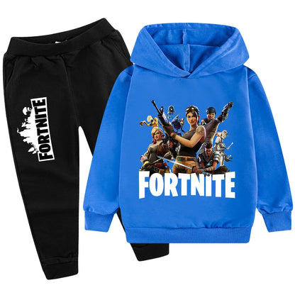 2026 Neuer Fortnite-Game-Print Freizeitanzug für Kinder, Cartoon-Langarmanzug für Herbst/Winter, neuer Teenager-Anzug