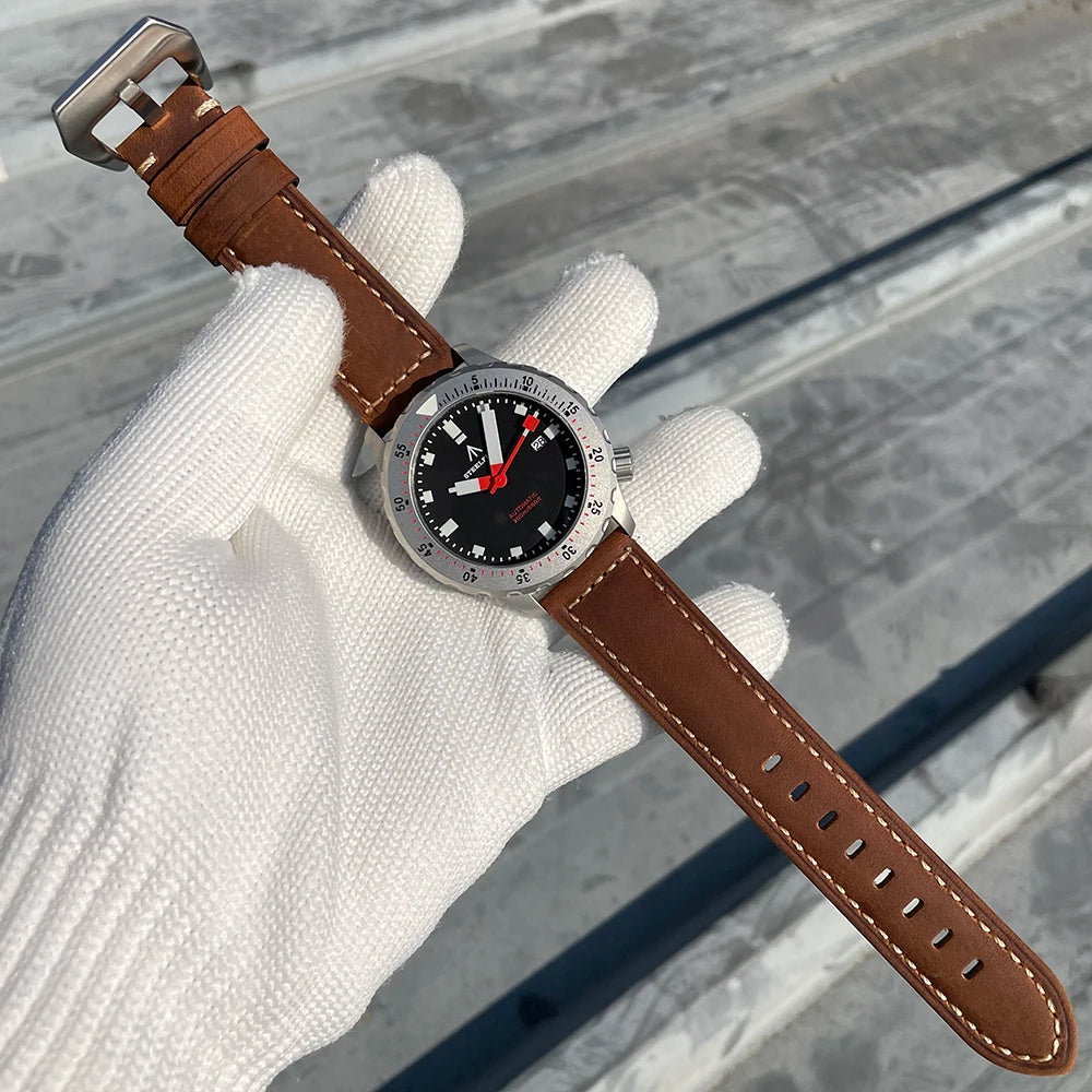 STEELFLIER Official SF752 Fashion Mechanical Wristwatch NH35 Movement Super BGW9 Luminous 20Bar Waterproof Luxury Dive Watches