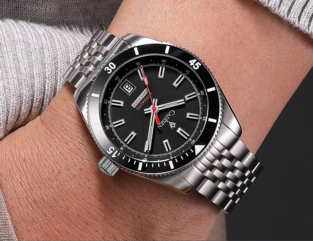 NEW 2025 CADISEN Mens Watches Mechanical Wristwatch For Men Automatic Watch Men Japan 8215 Ceramic Bezel 10Bar Waterproof Clock